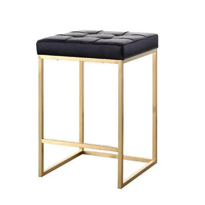Pipe Counter Stool Black Gold - Set Of 4