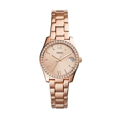 Women's Scarlette Mini Three-hand, Rose Gold-tone Stainless Steel Watch