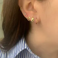 10k Gold Bold Huggie Earring