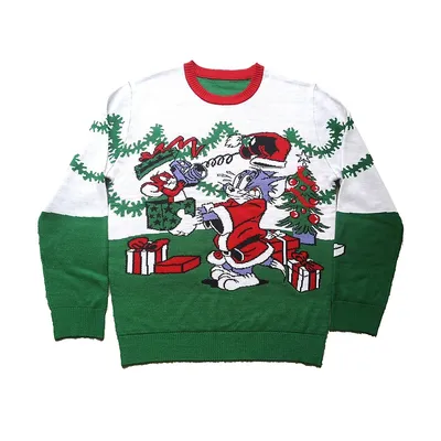 Tom & Jerry Funny Present Prank Ugly Christmas Sweater