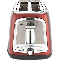Long Slot Four Slice Toaster, 1500w, Red