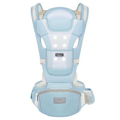 Baby Carrier 9-in-1 With Waist Stool Baby Carrier With Hip Seat For Breastfeeding, One Size Fits All - Adapt To Newborn, Infant & Toddler (blue)