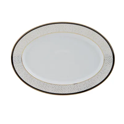 Oval Serving Platter 35x25x4cm - Art Deco