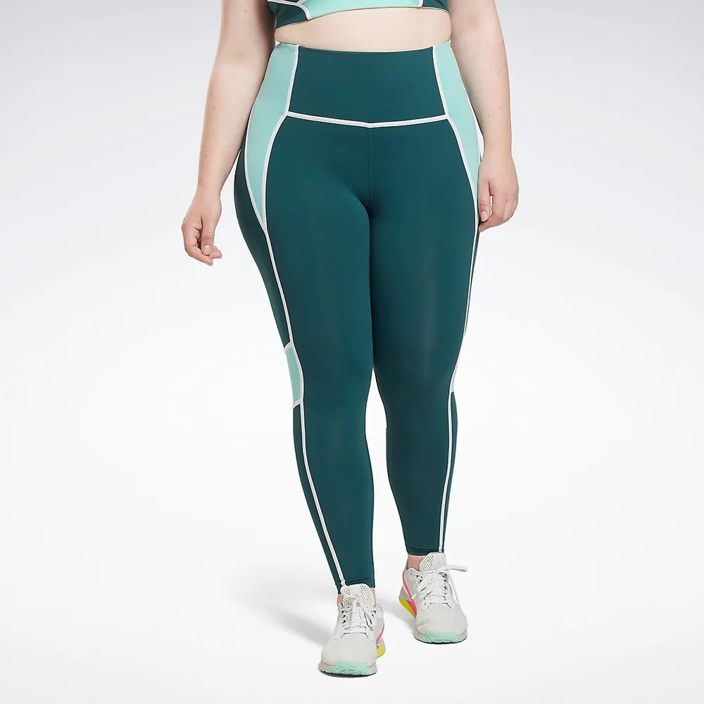 Reebok Lux High-waisted Colorblock Leggings (plus Size)