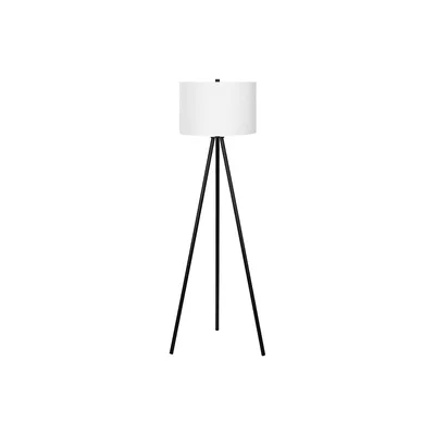 Lighting, 63"h, Floor Lamp, Linen Shade, Contemporary