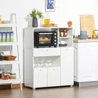 Kitchen Pantry With Microwave Oven Stand