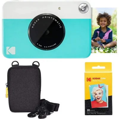 Printomatic Instant Camera Basic Bundle + Zink Paper (20 Sheets) Deluxe Case