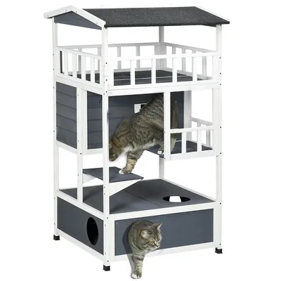 Pawhut 4-floor Cat House