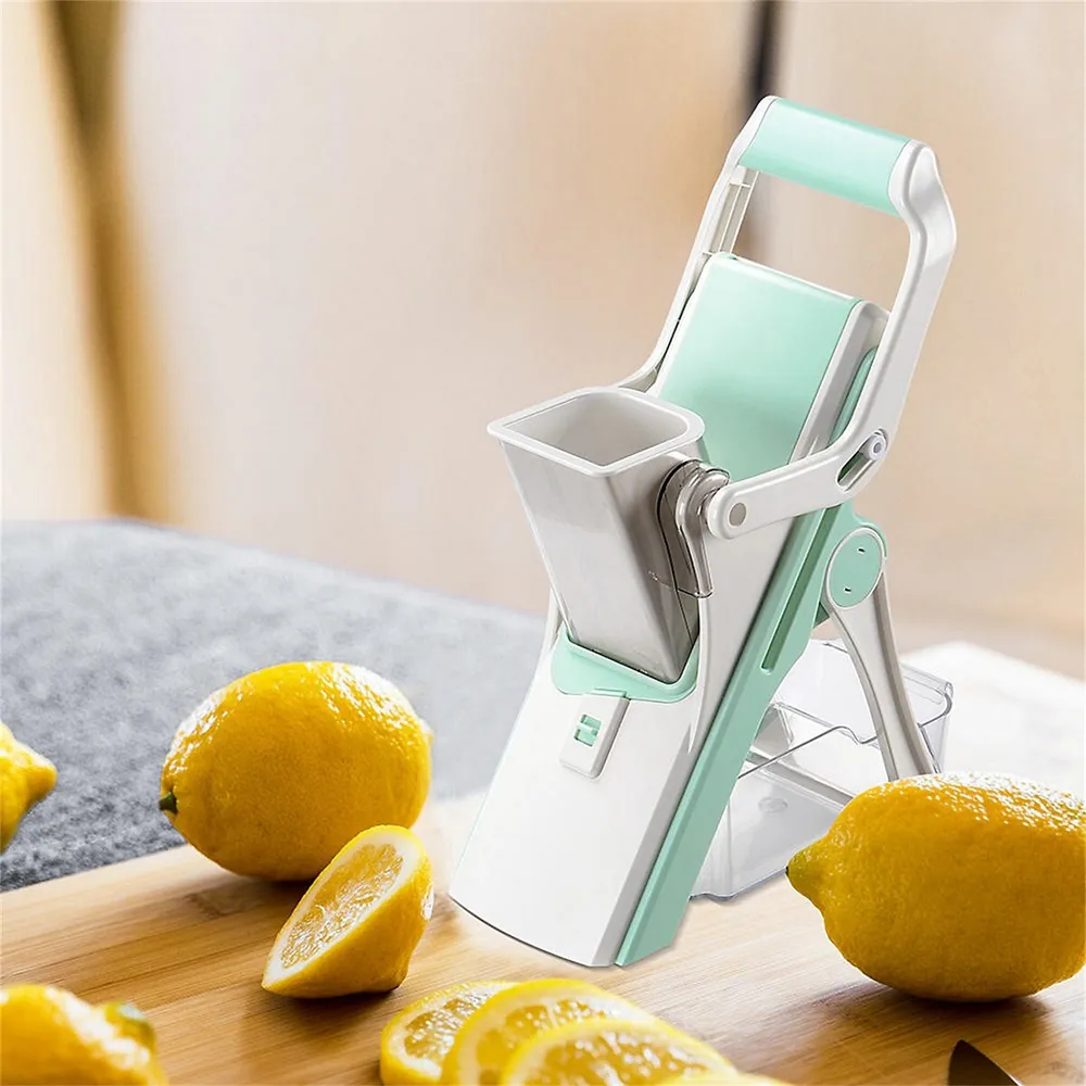 Hand-operated Vegetable Cutter Kitchen Lever Vegetable Cutter Press Grater  Lemon Slicer Thick and Thin Shredder Meat Slicer