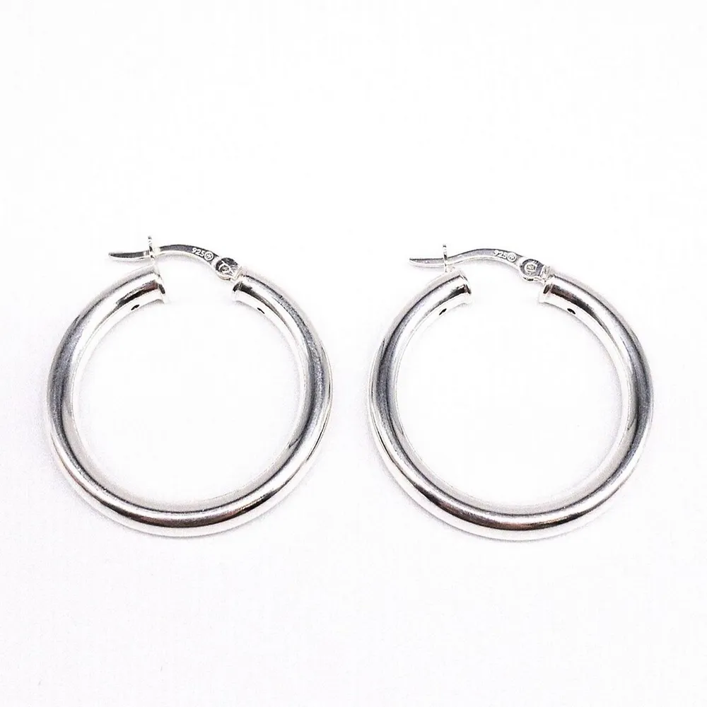 Silver Bold Hoops