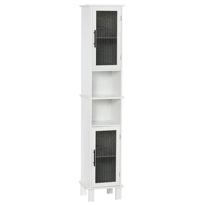 69.5" Tall Bathroom Storage Cabinet With Doors