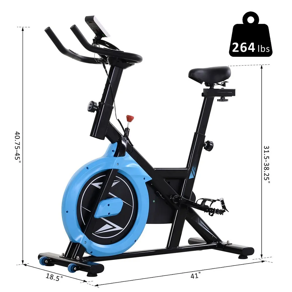 Stationary Spinning Exercise Bike Black/blue