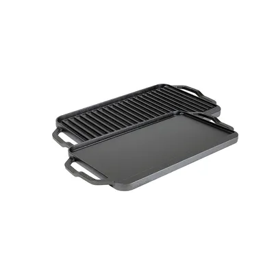 Chef Collection 19.5 X 10 Inch Cast Iron Reversible Grill/griddle