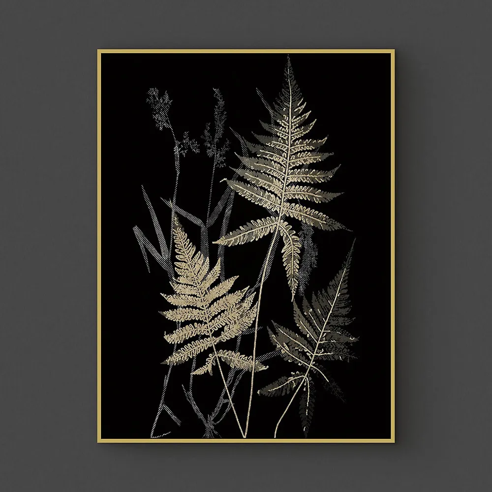 Gold Leaf I Framed Canvas, 18x24"