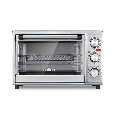 Toaster Oven And Air Fryer, 6 Slice Capacity, 6 Cooking Functions, Accessories Included