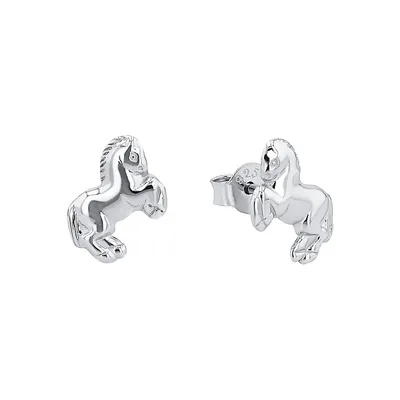 Ear Studs For Girls, Silver 925 | Horse