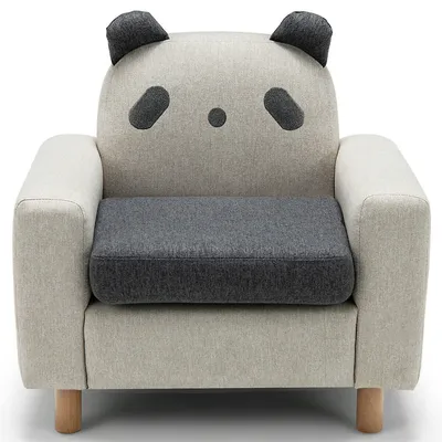 Kids Panda/dinosaur/chick Sofa Wooden Armrest Chair Couch W/ Thick Cushion Beech Legs Gift