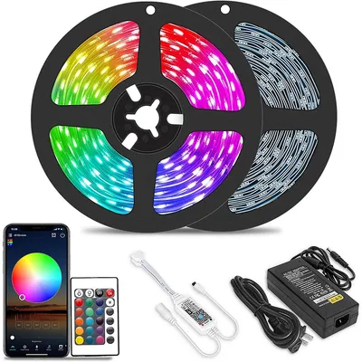 Wifi Led Strip Lights Rgb Powered | Remote Controller & Smart App