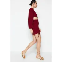 Woman Glam Mini Bodycone Fitted Knit Dresses