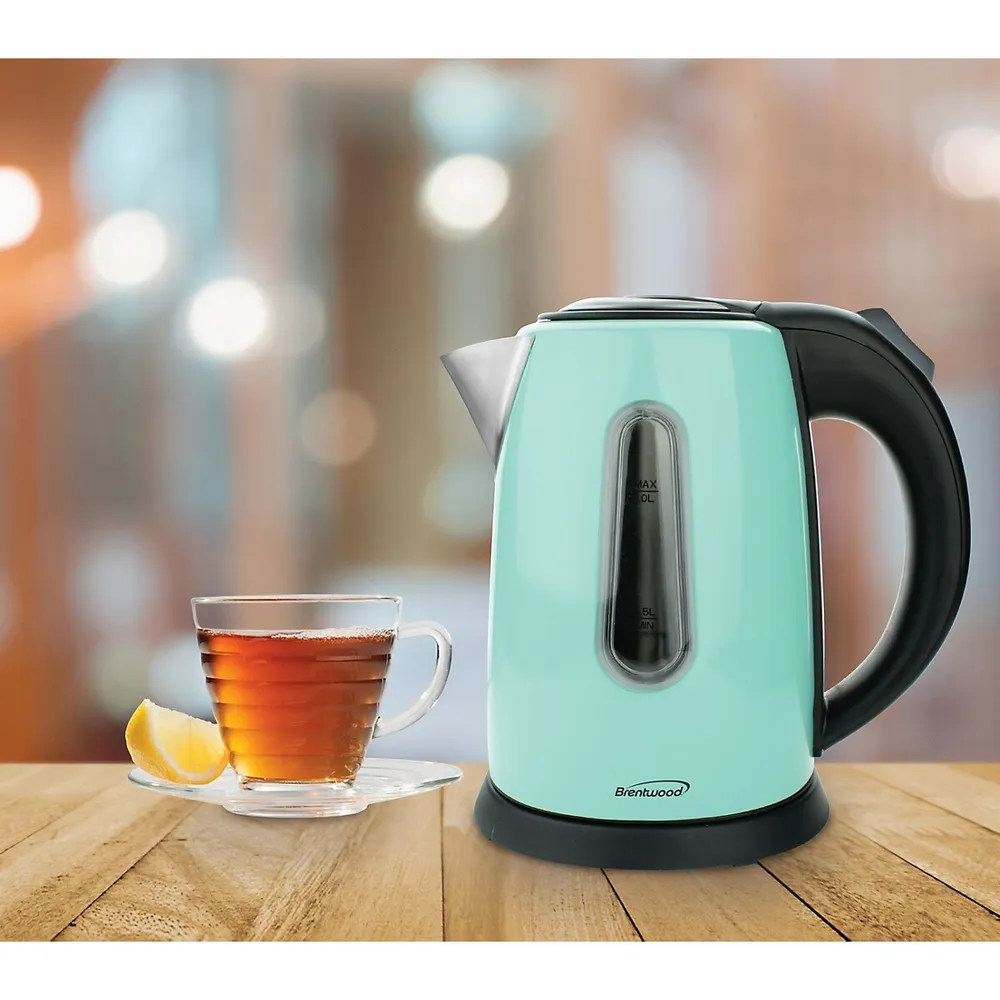 Brentwood 1.2 L Stainless Steel Electric Cordless Tea Kettle