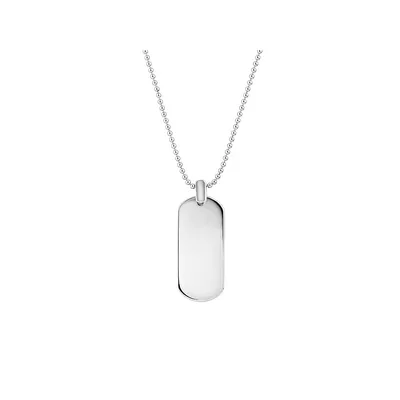 55cm (22") Dog Tag Pendant In Sterling Silver