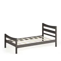 Twin Size Platform Bed Frame Foundation W/headboard &wood Slat Support Espresso