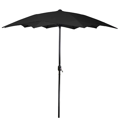 8.5ft Outdoor Patio Lotus Umbrella With Hand Crank