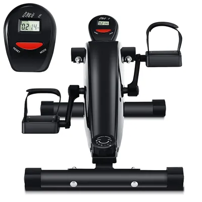 Goplus Portable Under Desk Bike Pedal Exerciser Adjustable Magnetic Resistance