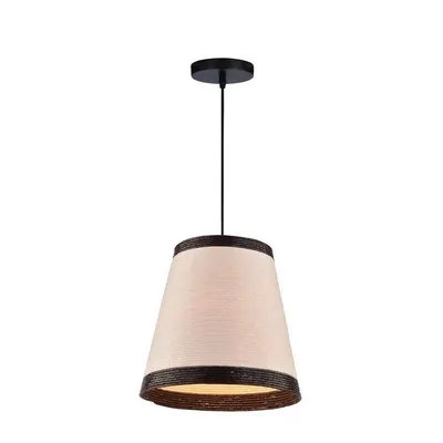 Pendant Light, 12.6 '' Width, From Odessa Collection, Black And White