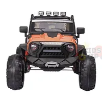 Limited Special Edition EVA Big Wheels 24V 1-Seater Kids' Ride-On Truck w/ Rubber Wheels, Leather Seat, Lights, SD, USB, MP3, BT, Parent RC