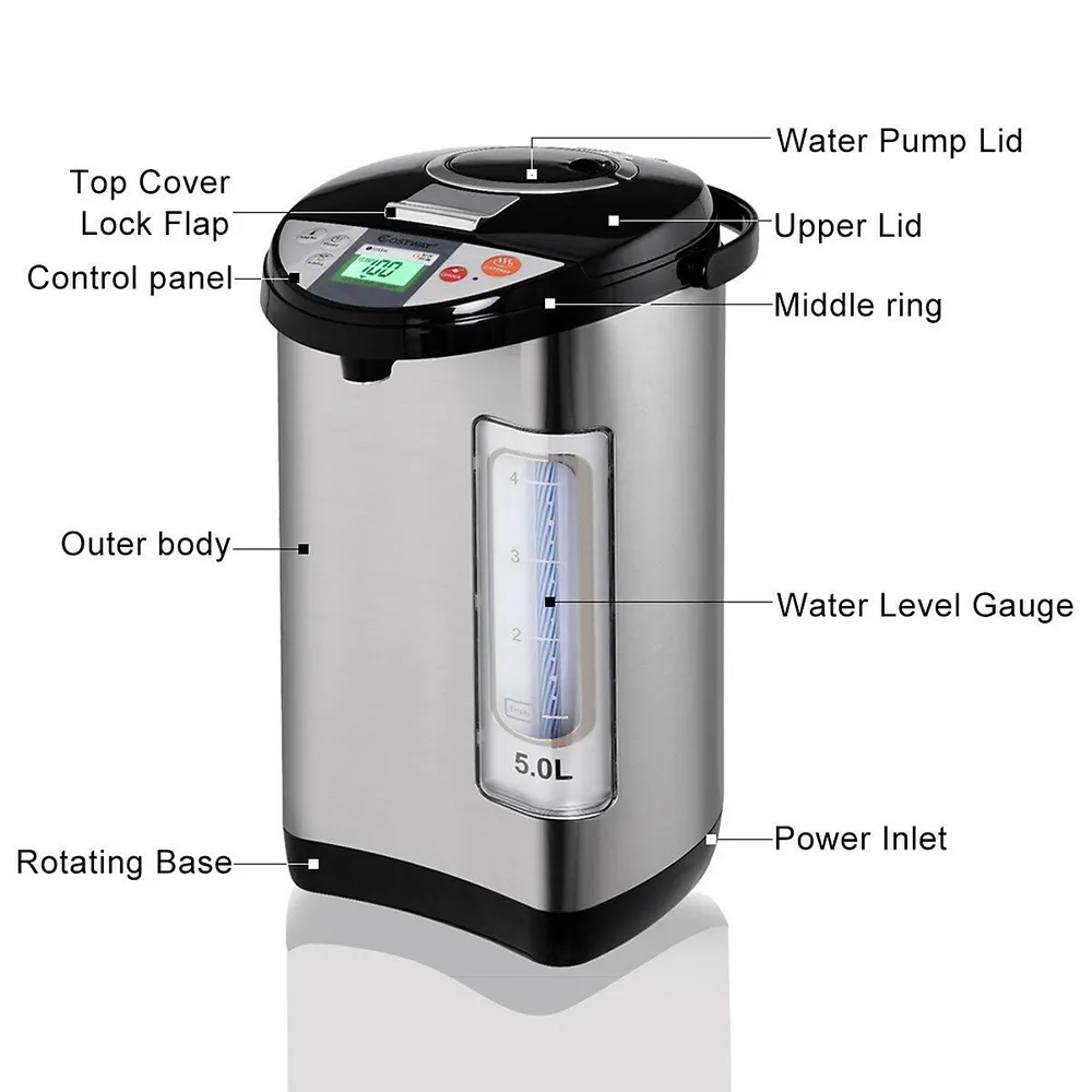 Zojirushi Hybrid 5L Water Boiler & Warmer - Silver