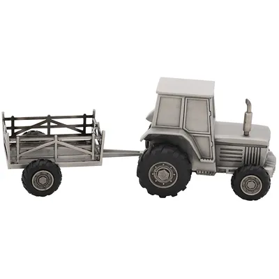 Pewter Tractor Bank