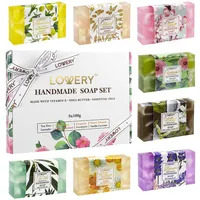 Handmade Soap Set - 8 Piece Variety Pack Luxury Bath Soap Gift Box