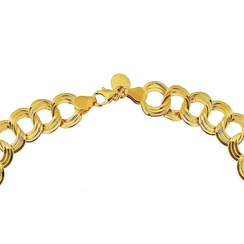 18kt Gold Plated 18" Graduated Link Necklace
