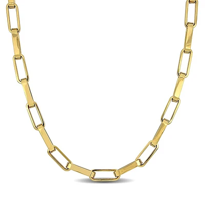 Chunky Oval Link Necklace In 14k Yellow Gold
