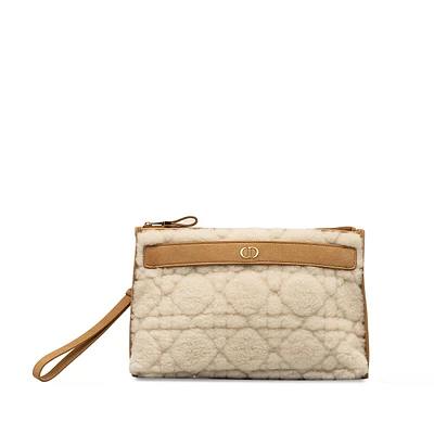 Pre-loved Large Shearling Caro Pouch