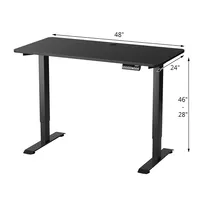 Electric Adjustable Standing Desk Stand Up Workstation W/control Whiteblack Mapleteak