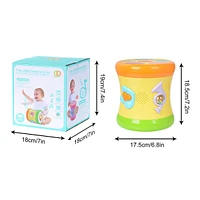Baby Drum, Rolling Educational Musical Drum Toy with Colorful Light