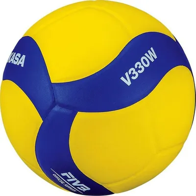 V330w Fivb Club Version Composite Indoor Volleyball - Official Size 5, Blue/yellow