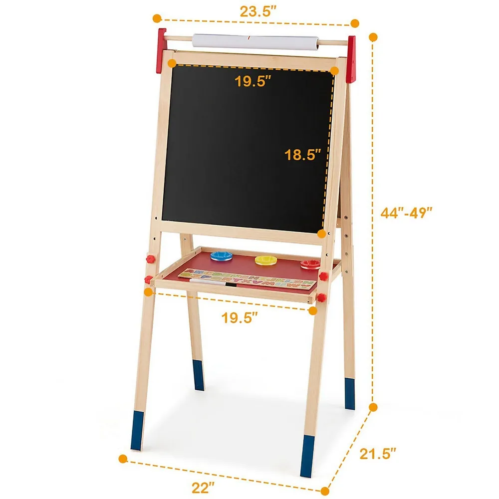 Flip-Over Double-Sided Kids Art Easel