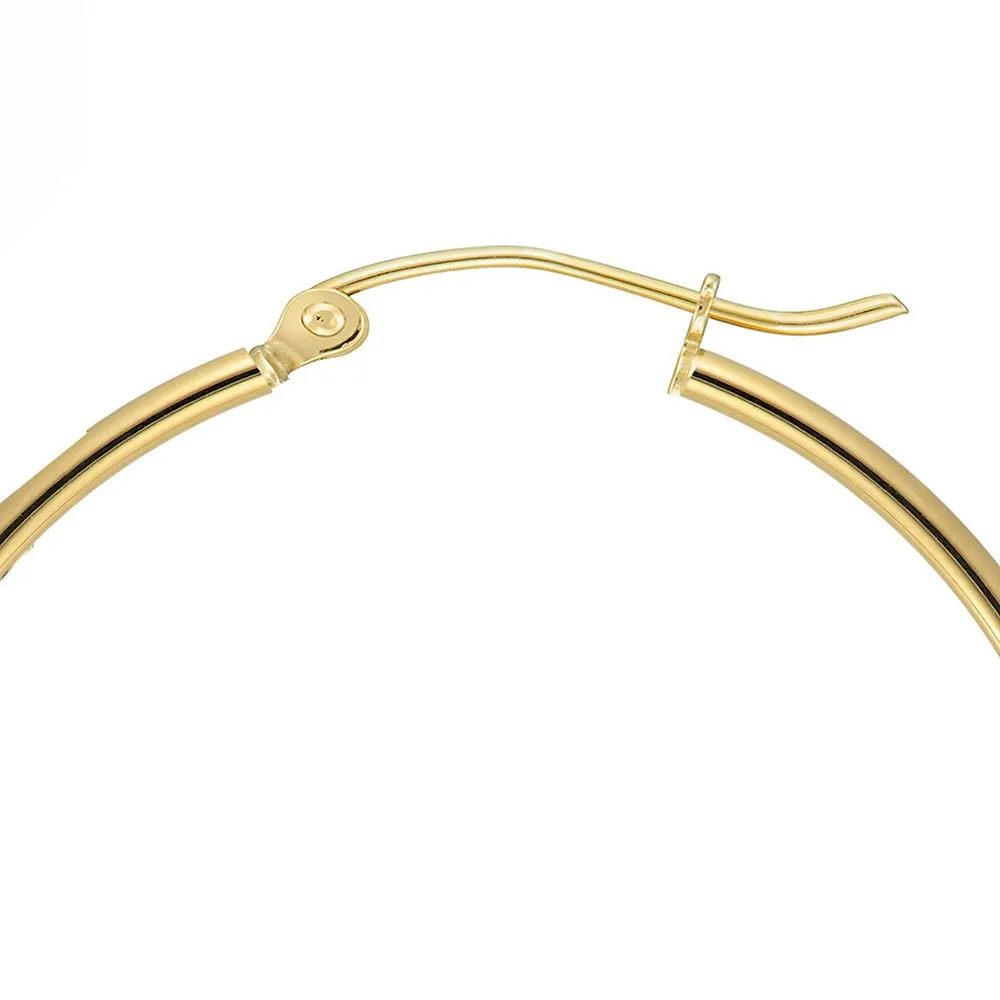 10kt Yellow Gold Round Hoop Earring