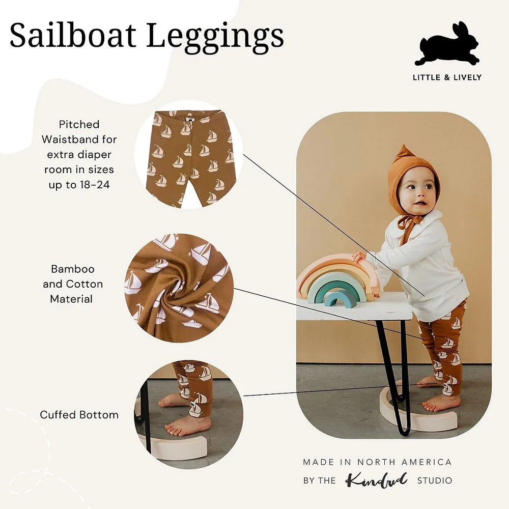 Bamboo/cotton Leggings | Sailboats