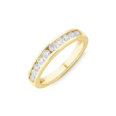 Wedding Ring With 0.50 Carat Tw Of Diamonds In 18kt Yellow Gold