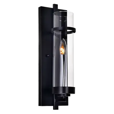 Sierra 1 Light Wall Sconce With Black Finish