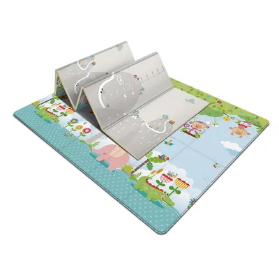 Baby Double-side Folding Non-toxic Non-slip Reversible Waterproof Xpe Playmat With Carrying Bag - D14