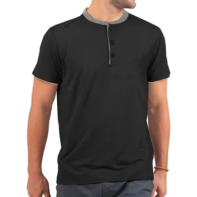 Men's Short Sleeve Henley T-shirt