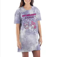 Hello Kitty X Friends My Melody & Kuromi Womens Tie Dye Nightshirt