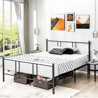 Full Size Platform Bed Frame Headboard Heavy-duty Mattress Foundation Bedroom