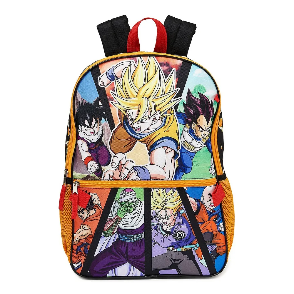 DBZ Goku 16 Inch Kids Backpack with Lunch Bag