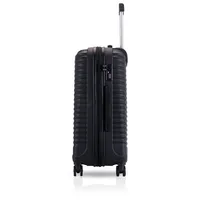TUCCI Italy Flettere 3-piece Luggage Set 20', 24', 28' Hardshell Lightweight Suitcase, Black